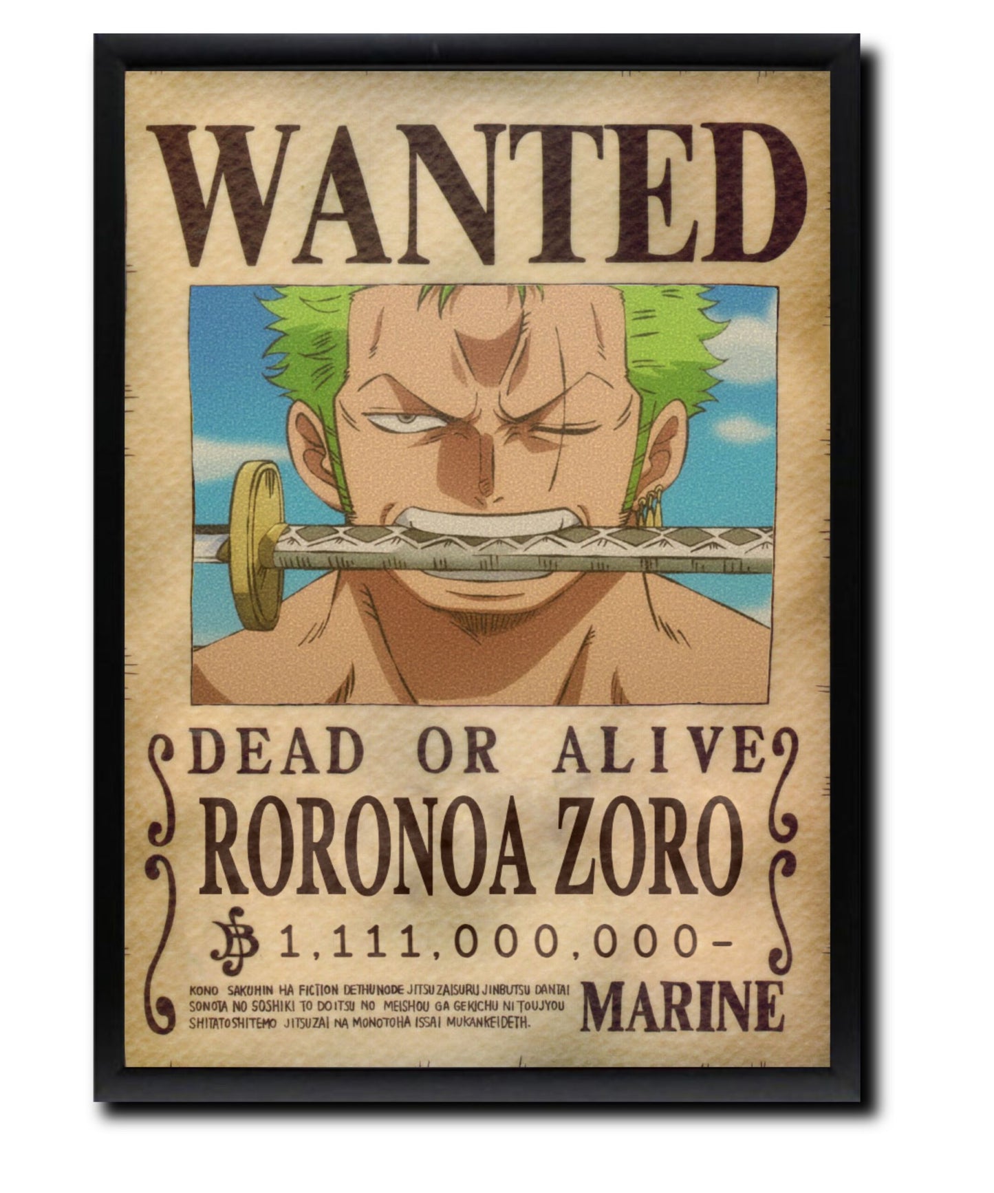 Roronoa Zoro Wanted Poster