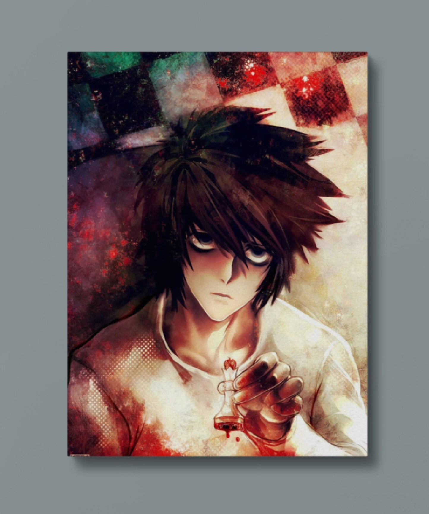 Deathnote L - Metal Poster variable Swipe Arts