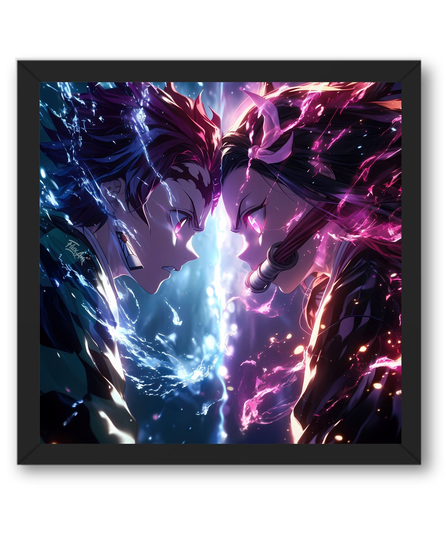 Demon Slayer - Tanjiro Nezoku Dual - Framed Poster variable Swipe Arts