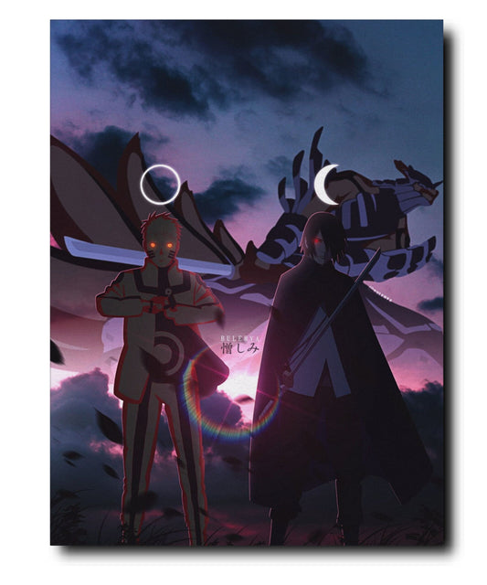 Naruto - Naruto Sasuke Dual - Metal Poster