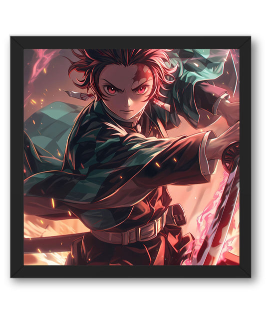 Demon Slayer - Tanjiro - Framed Poster variable Swipe Arts 