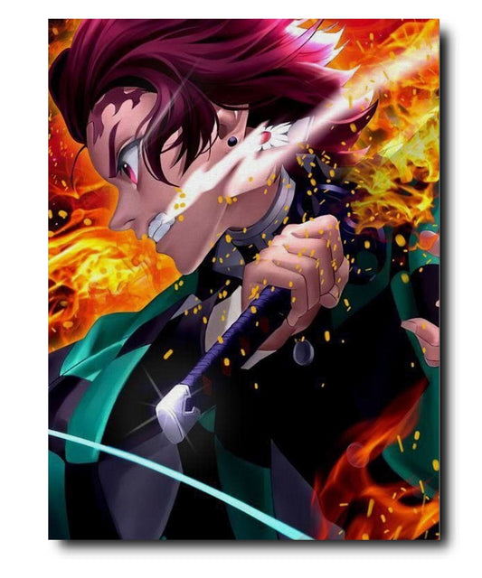 Demon Slayer - Tanjiro - Metal Poster variable Swipe Arts 
