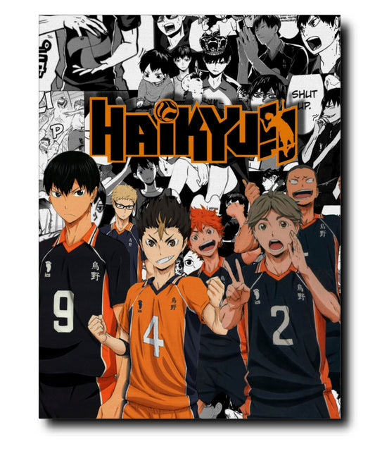 Haikyuu Characters Metal Poster variable Swipe Arts 